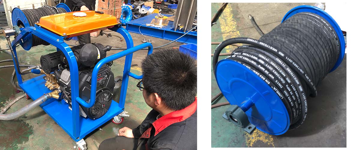 35hp Sewer cleaning machine for Chile customer Pressure Jetter