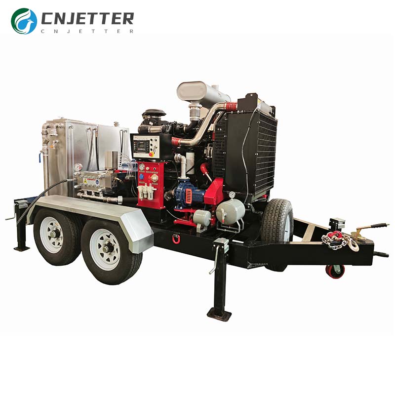 High pressure water jet cleaning machine fixed type