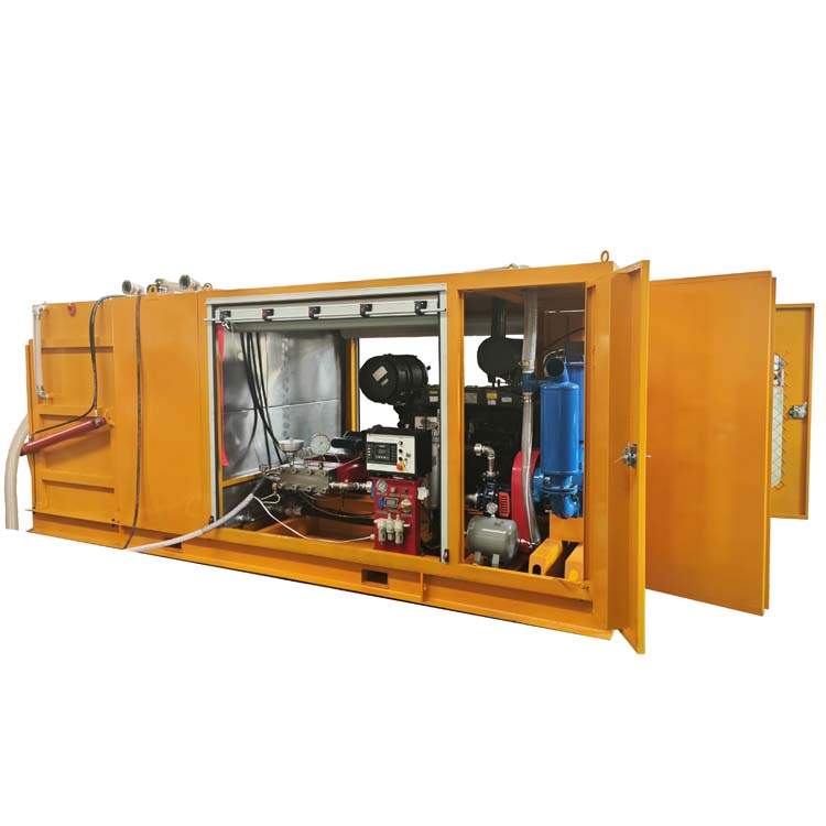 high pressure water blasting pavement marking removal machine