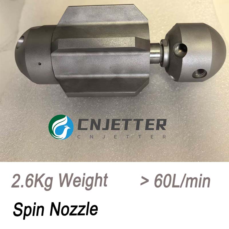 sewer jetter nozzle spin