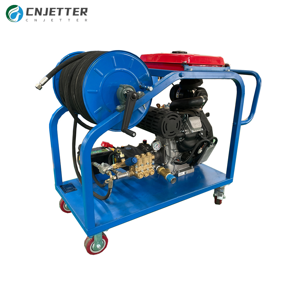 35hp gasoline driven high presure water jet sewer cleaner