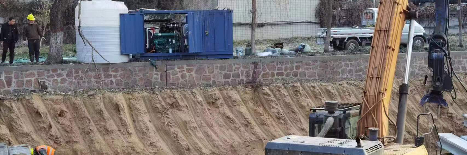 Installation of steel pipe sheet pile with hi-pressure water Jet system